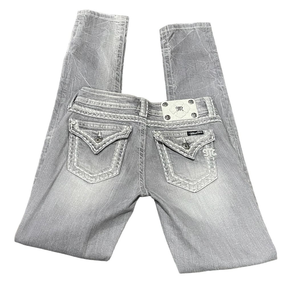 Miss Me Gray Skinny Jeans Size 26